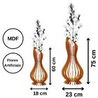 Vaso De Chão Decorativo Grande Ana Maria Mdf Mdf Cru Kit Com