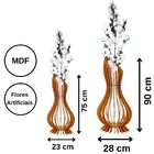 Vaso De Chão Decorativo Grande Ana Maria Mdf Mdf Cru Kit Com