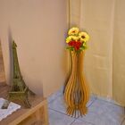 Vaso De Chão Decorativo Grande Ana Maria Mdf Preto 75x23cm