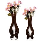 Vaso De Chão Decorativo Grande Ana Maria Mdf Preto Kit Com 2