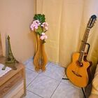 Vaso De Chão Decorativo Grande Ana Maria Mdf Preto Kit Com 2