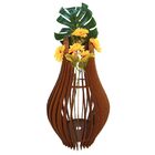 Vaso De Chão Decorativo Grande Andromeda Mdf Marrom 70x25cm