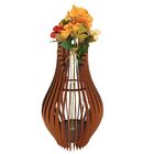 Vaso De Chão Decorativo Grande Andromeda Mdf Marrom 85x30cm