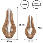 Vaso De Chão Decorativo Grande Andromeda Mdf Mdf Cru Kit Com