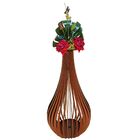 Vaso De Chão Decorativo Grande Capadócia Mdf Marrom 75x40cm