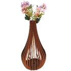 Vaso De Chão Decorativo Grande Capadócia Mdf Marrom 75x40cm