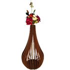 Vaso De Chão Decorativo Grande Capadócia Mdf Marrom 90x40cm