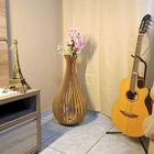 Vaso De Chão Decorativo Grande Capadócia Mdf Marrom 90x40cm