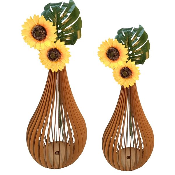 Vaso De Chão Decorativo Grande Capadócia Mdf Mdf Cru Kit Com