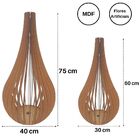 Vaso De Chão Decorativo Grande Capadócia Mdf Mdf Cru Kit Com