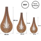 Vaso De Chão Decorativo Grande Capadócia Mdf Mdf Cru Kit Com