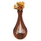 Vaso De Chão Decorativo Grande Gotas De Orvalho Mdf Marrom 60