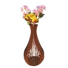 Vaso De Chão Decorativo Grande Gotas De Orvalho Mdf Marrom 90