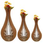 Vaso De Chão Decorativo Grande Gotas De Orvalho Mdf Mdf Cru K