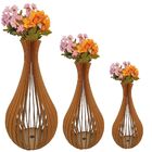 Vaso De Chão Decorativo Grande Gotas De Orvalho Mdf Mdf Cru K