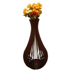 Vaso De Chão Decorativo Grande Gotas De Orvalho Mdf Preto 90x