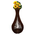 Vaso De Chão Decorativo Grande Gotas De Orvalho Mdf Preto 90x