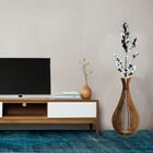 Vaso De Chão Decorativo Grande Gotas De Orvalho Mdf Preto Kit