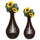 Vaso De Chão Decorativo Grande Gotas De Orvalho Mdf Preto Kit