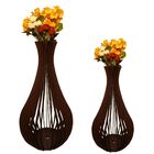 Vaso De Chão Decorativo Grande Gotas De Orvalho Mdf Preto Kit