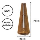 Vaso De Chão Decorativo Grande Ipanema Mdf Marrom