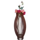 Vaso De Chão Decorativo Grande Magnólia Mdf Marrom