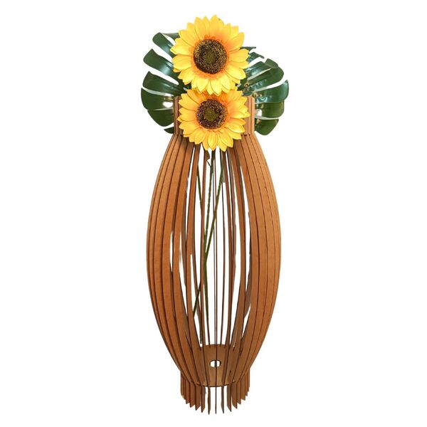 Vaso De Chão Decorativo Grande Magnólia Mdf Mdf Cru