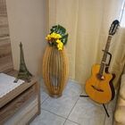 Vaso De Chão Decorativo Grande Magnólia Mdf Mdf Cru