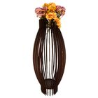 Vaso De Chão Decorativo Grande Magnólia Mdf Preto