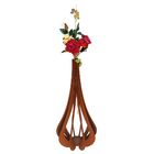 Vaso De Chão Decorativo Grande Mdf Ibiza Marrom 60x30cm