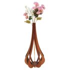 Vaso De Chão Decorativo Grande Mdf Ibiza Marrom 75x37cm