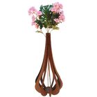 Vaso De Chão Decorativo Grande Mdf Ibiza Marrom 75x37cm