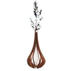 Vaso De Chão Decorativo Grande Mdf Ibiza Marrom 90x42cm