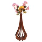 Vaso De Chão Decorativo Grande Mdf Ibiza Marrom 90x42cm