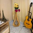 Vaso De Chão Decorativo Grande Mdf Ibiza Mdf Cru 60x30cm