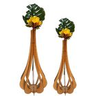 Vaso De Chão Decorativo Grande Mdf Ibiza Mdf Cru 75x37cm E 60