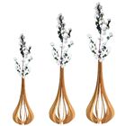 Vaso De Chão Decorativo Grande Mdf Ibiza Mdf Cru Kit Com 3 -