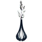 Vaso De Chão Decorativo Grande Mdf Ibiza Preto 75x37cm