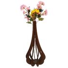 Vaso De Chão Decorativo Grande Mdf Ibiza Preto 90x42cm