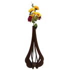 Vaso De Chão Decorativo Grande Mdf Ibiza Preto 90x42cm