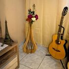 Vaso De Chão Decorativo Grande Mdf Ibiza Preto Kit Com 2 - 90