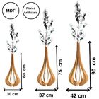 Vaso De Chão Decorativo Grande Mdf Ibiza Preto Kit Com 3 - 90