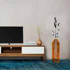 Vaso De Chão Decorativo Grande Mdf Penedo Marrom Kit Com 2 -