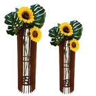 Vaso De Chão Decorativo Grande Mdf Penedo Marrom Kit Com 2 -