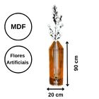 Vaso De Chão Decorativo Grande Mdf Penedo Mdf Cru 90x20cm