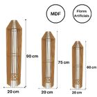 Vaso De Chão Decorativo Grande Mdf Penedo Mdf Cru Kit Com 3 -