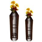 Vaso De Chão Decorativo Grande Mdf Penedo Preto Kit Com 2 - 9