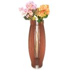 Vaso De Chão Decorativo Grande Obelisco Mdf Marrom