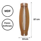 Vaso De Chão Decorativo Grande Obelisco Mdf Marrom