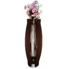 Vaso De Chão Decorativo Grande Obelisco Mdf Preto